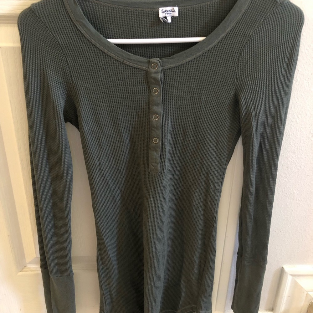 Splendid Olive Long Sleeve Tee